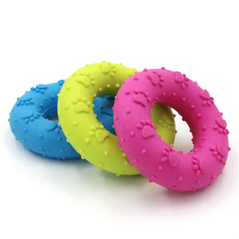 Rubber donut dog sales toy