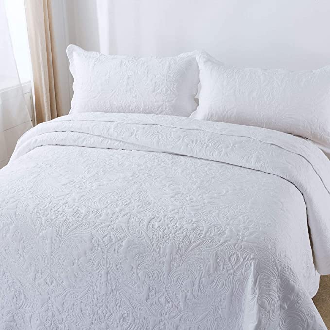 Three-Piece Embossed Coverlet Bedspread Set