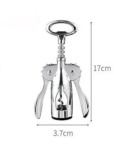 Stainless Steel Wing Corkscrew Wine Opener – Heavy-Duty & Easy to Use