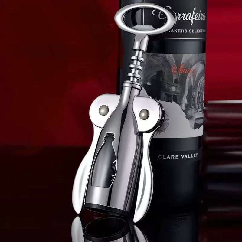 Stainless Steel Wing Corkscrew Wine Opener – Heavy-Duty & Easy to Use